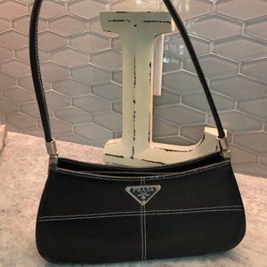 Prada - Hand Stitched Black Leather